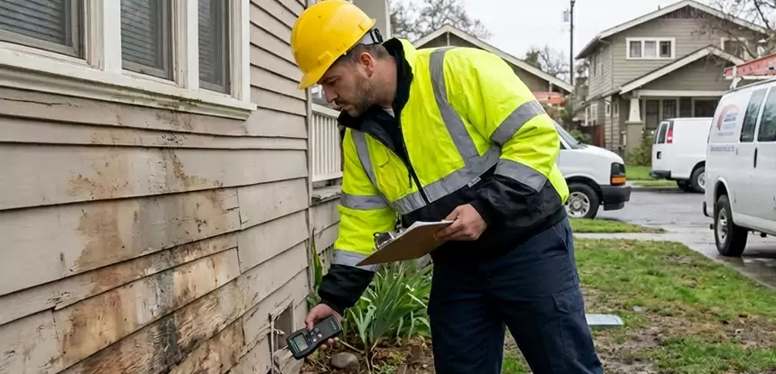 Water Damage Exterior Wall Senoia